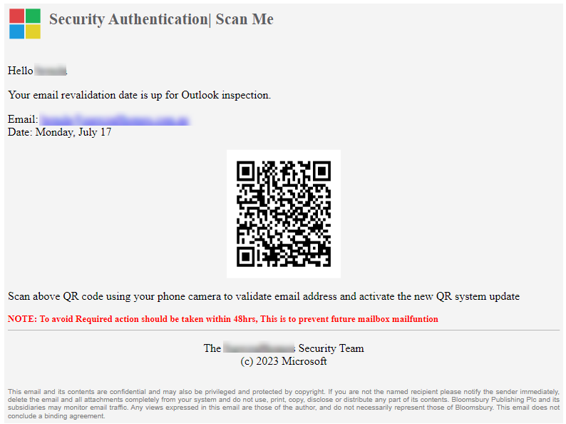 Action Required Security Authentication – Next Century