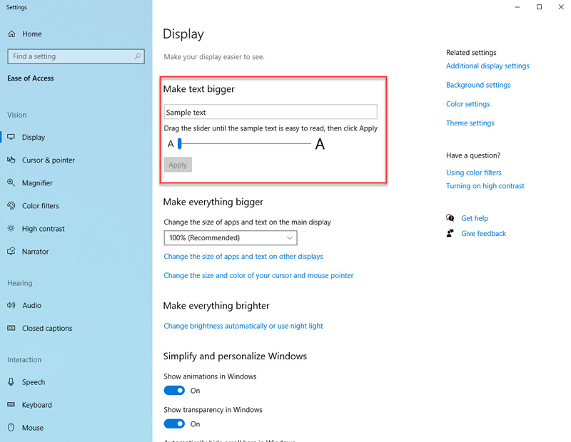 How To Change Text Size In Windows 10 – Next Century